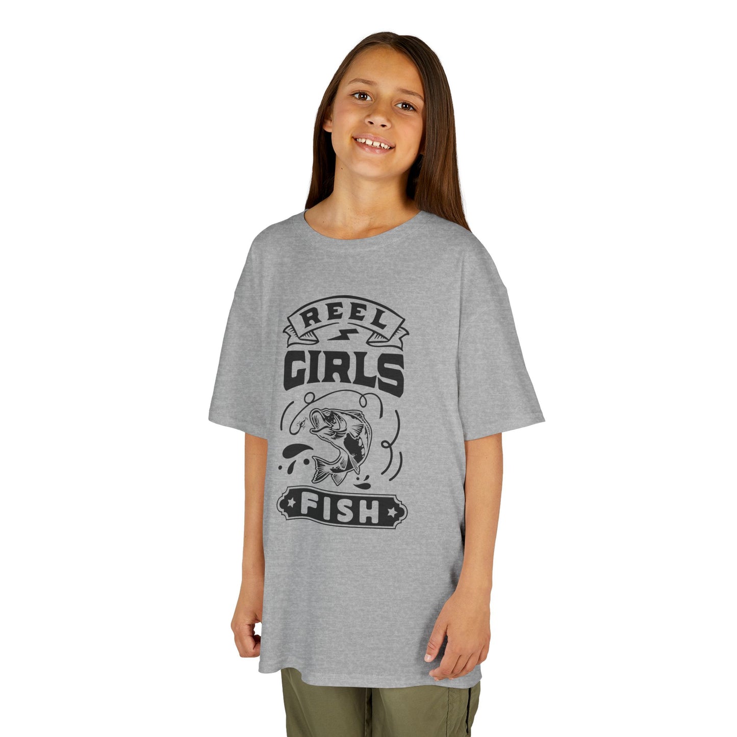 Reel Girls Fish Kids Heavy Cotton™ Tee - Fun Fishing T-Shirt for Young Anglers
