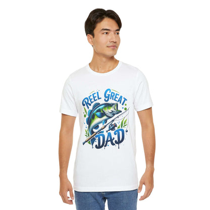 Reel Great Dad Fishing Tee - Unisex Jersey Short Sleeve Shirt for Father's Day