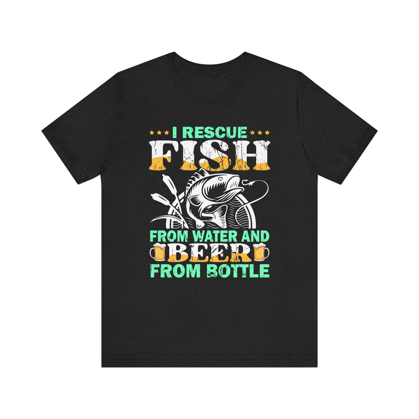 I Rescue Fish From Water and From Bottle Unisex Tee – Perfect Gift for Pet Lovers