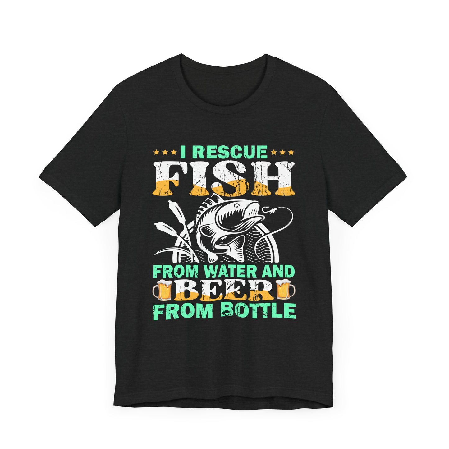 I Rescue Fish From Water and From Bottle Unisex Tee – Perfect Gift for Pet Lovers