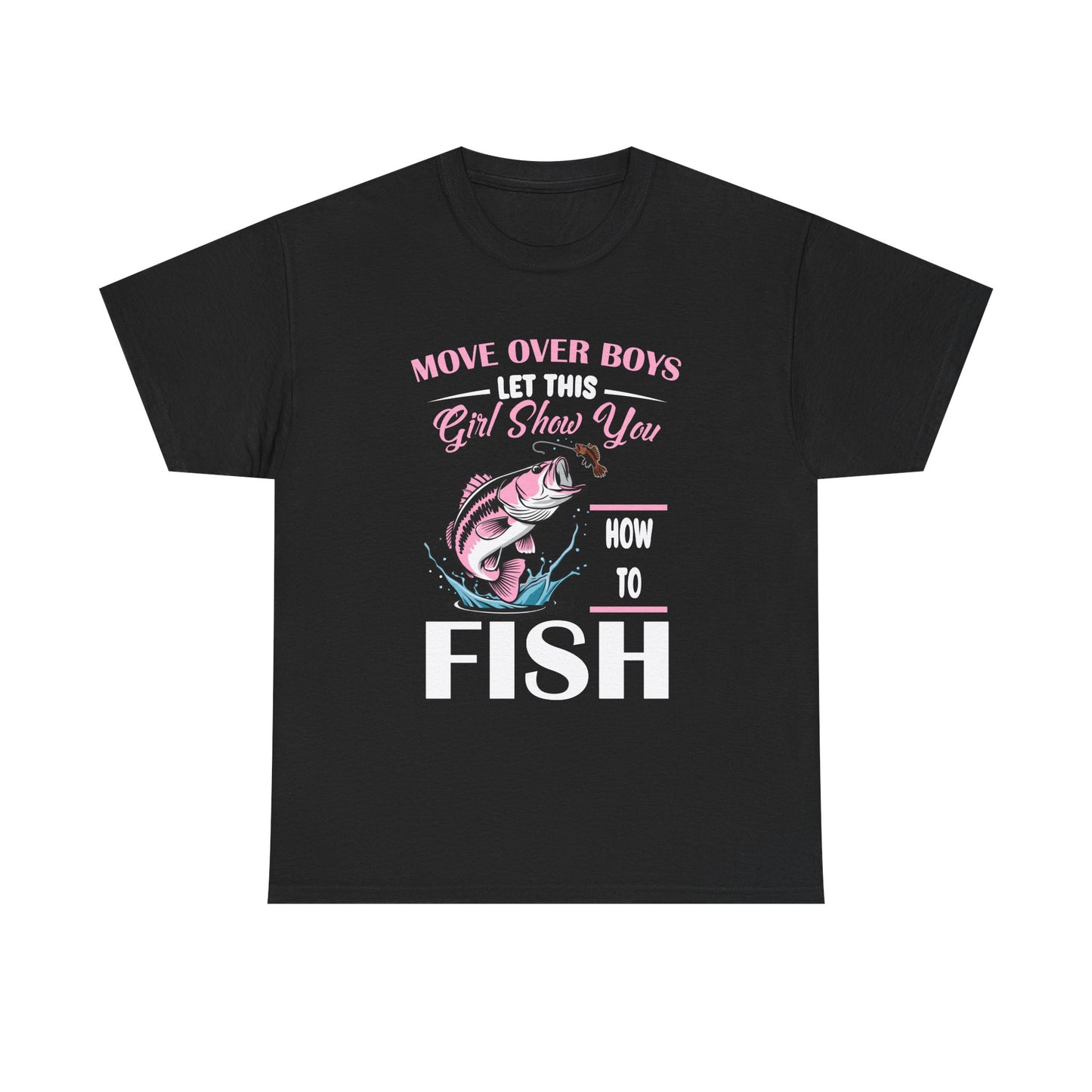 Move Over Boys Fishing Tee - Unisex Heavy Cotton Shirt for Anglers