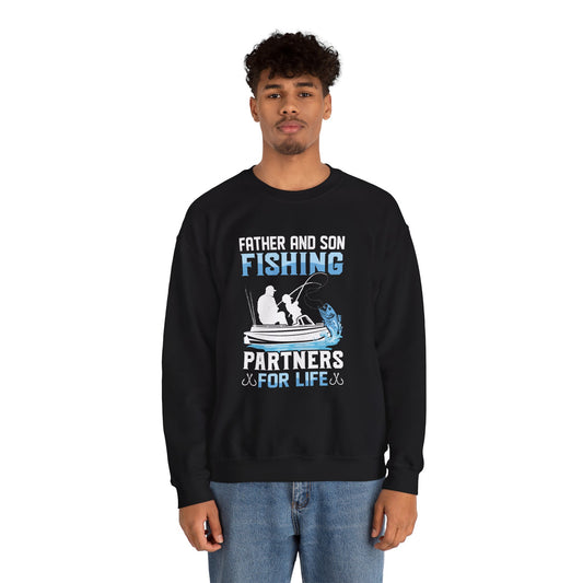 Fishing for Life Crewneck Sweatshirt - Ideal for Anglers & Outdoor Enthusiasts