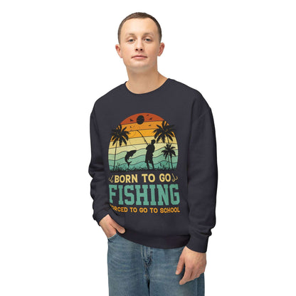 Born to Go Fishing Unisex Crewneck Sweatshirt - Perfect for Fishing Lovers