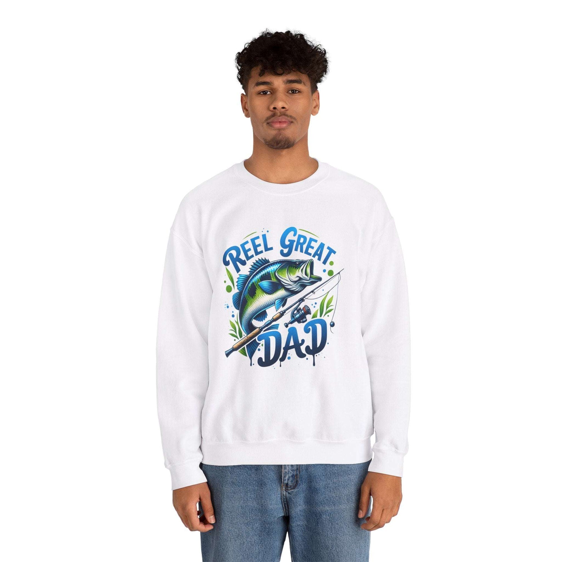 Reel Great Dad Crewneck Sweatshirt - Perfect for Fishing Enthusiasts