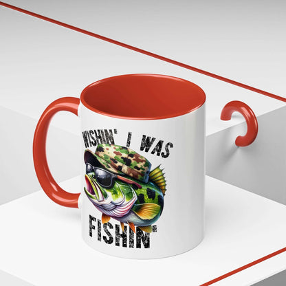 Fishing Enthusiast Coffee Mug - "Wishin' I Was Fishin'" Design