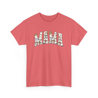 MAMA Fishing Design - Perfect for Everyday Wear & Gifts - Casual Unisex Heavy Cotton Tee with Camo