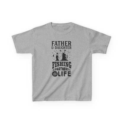Father & Daughter Fishing Partners Life Kids Tee
