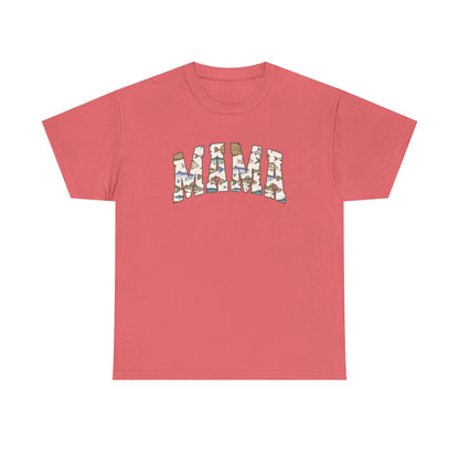 MAMA Fishing Design - Perfect for Everyday Wear & Gifts - Casual Unisex Heavy Cotton Tee with Camo