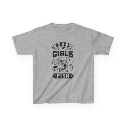 Reel Girls Fish Kids Heavy Cotton™ Tee - Fun Fishing T-Shirt for Young Anglers
