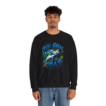 Reel Great Dad Crewneck Sweatshirt - Perfect for Fishing Enthusiasts