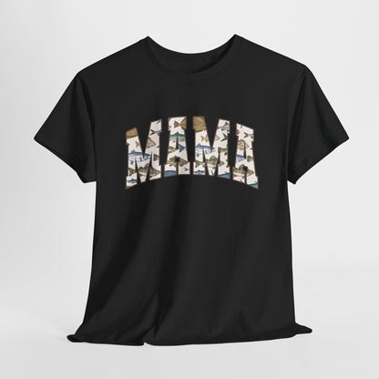 MAMA Fishing Design - Perfect for Everyday Wear & Gifts - Casual Unisex Heavy Cotton Tee with Camo