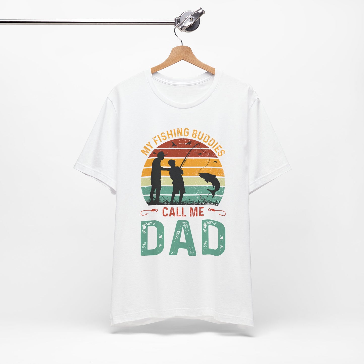 My Fishing Buddies Call Me Dad Tee - Unisex Short Sleeve Shirt for Father's Day & Outdoor Lovers