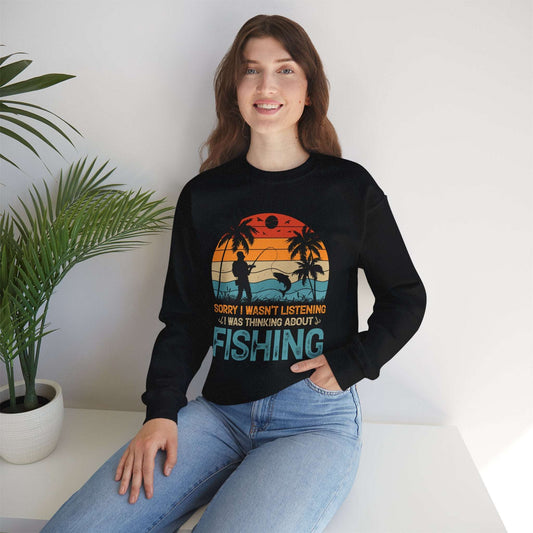 Retro Fishing Crewneck Sweatshirt - Perfect Gift for Anglers