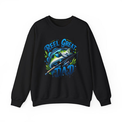 Reel Great Dad Crewneck Sweatshirt - Perfect for Fishing Enthusiasts