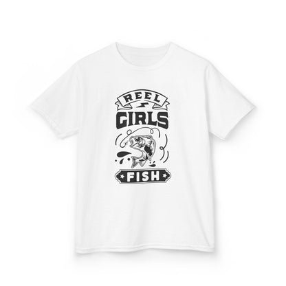 Reel Girls Fish Kids Heavy Cotton™ Tee - Fun Fishing T-Shirt for Young Anglers