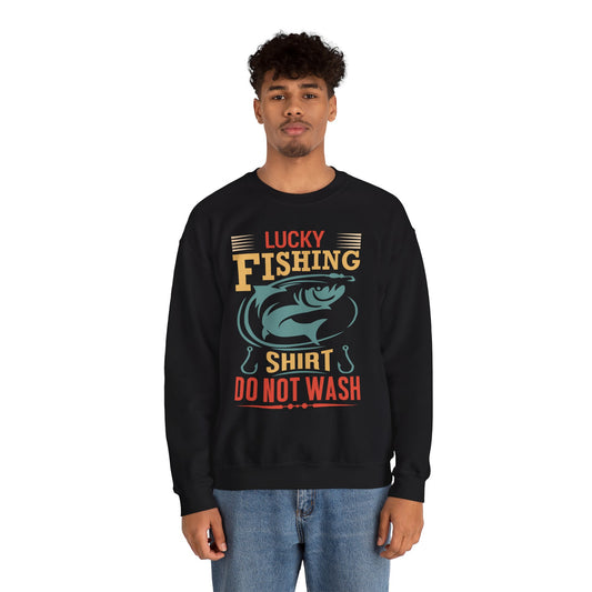Lucky Fishing Crewneck Sweatshirt - Perfect Gift for Anglers