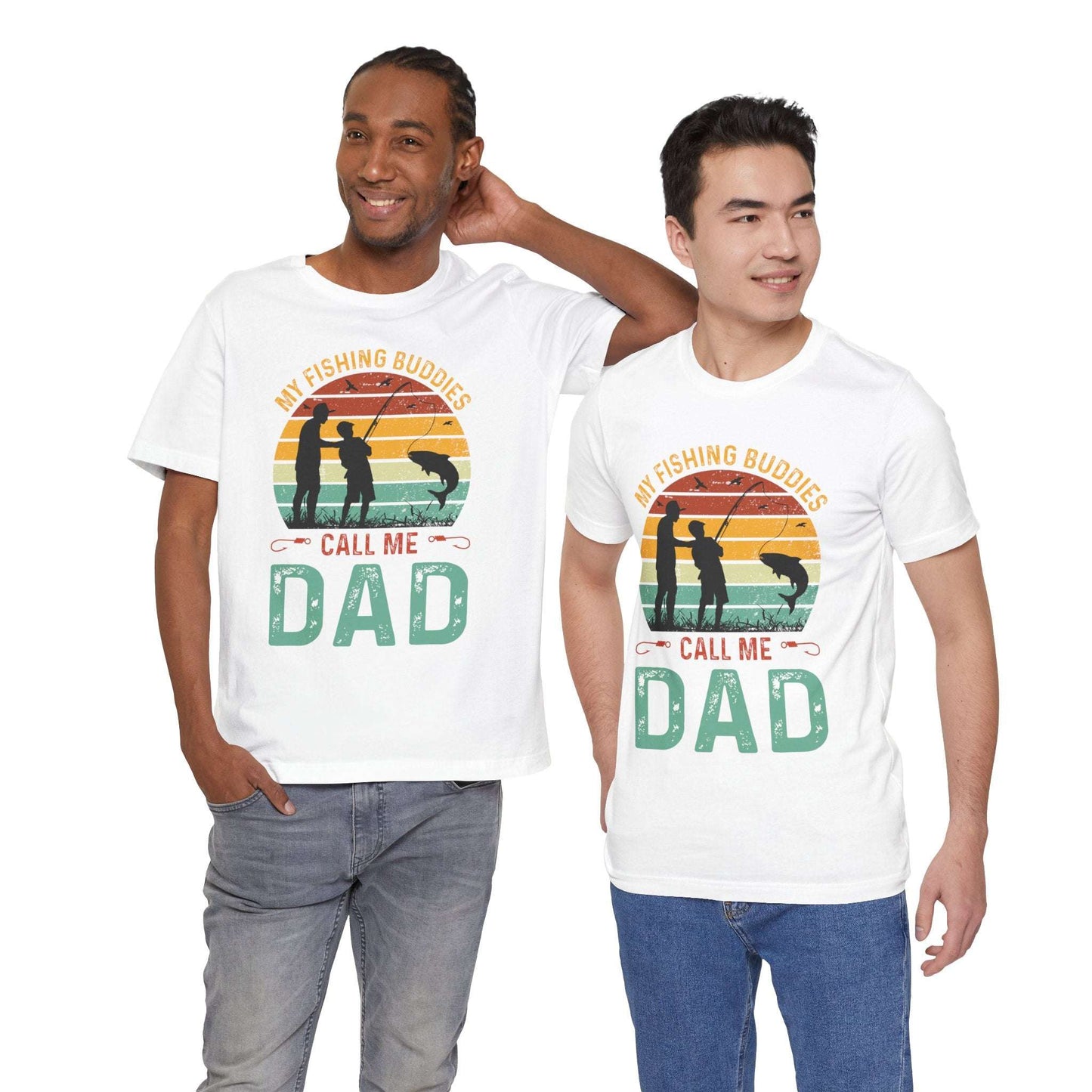 My Fishing Buddies Call Me Dad Tee - Unisex Short Sleeve Shirt for Father's Day & Outdoor Lovers