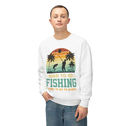 Born to Go Fishing Unisex Crewneck Sweatshirt - Perfect for Fishing Lovers