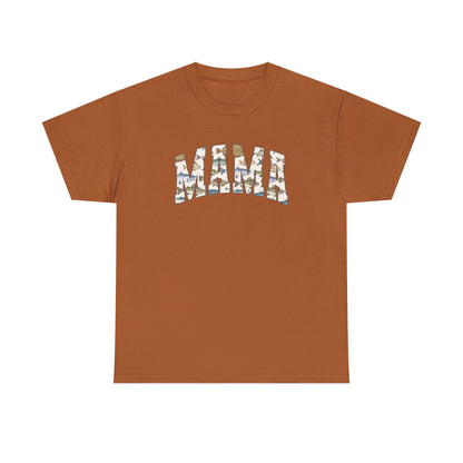 MAMA Fishing Design - Perfect for Everyday Wear & Gifts - Casual Unisex Heavy Cotton Tee with Camo