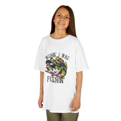 Kids Heavy Cotton™ Tee Wishin I Was Fishin