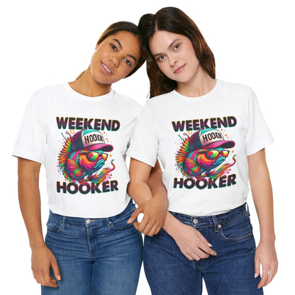 Weekend Hooker Graphic Tee - Fun Colorful Fish Design for Fishing Lovers