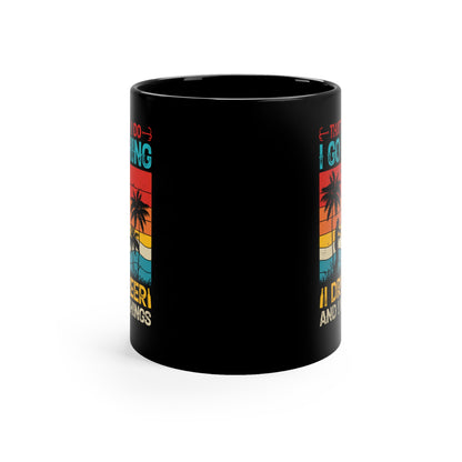 That's What I Do, I Go Fishing, I Drink Beer And I Know Things Black Coffee Mug, 11oz