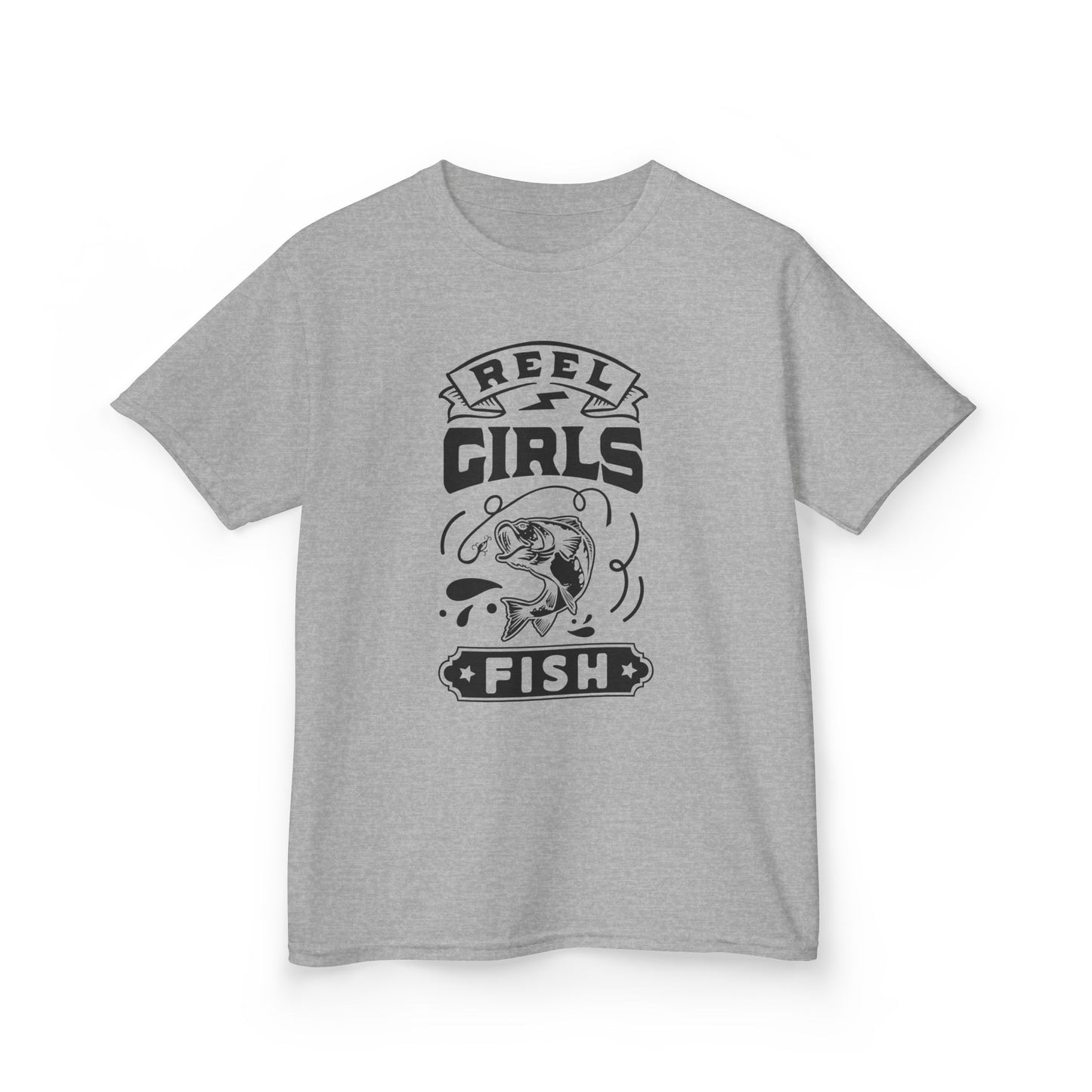 Reel Girls Fish Kids Heavy Cotton™ Tee - Fun Fishing T-Shirt for Young Anglers