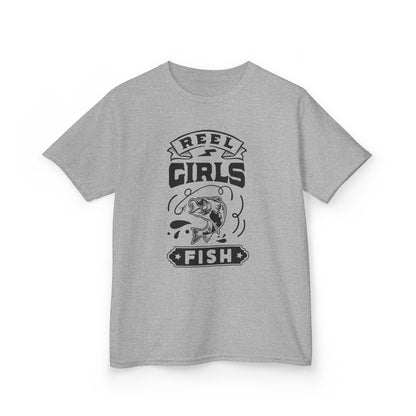 Reel Girls Fish Kids Heavy Cotton™ Tee - Fun Fishing T-Shirt for Young Anglers