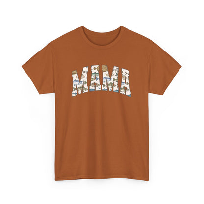MAMA Fishing Design - Perfect for Everyday Wear & Gifts - Casual Unisex Heavy Cotton Tee with Camo