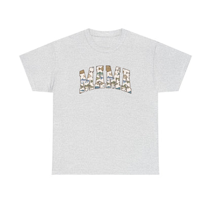 MAMA Fishing Design - Perfect for Everyday Wear & Gifts - Casual Unisex Heavy Cotton Tee with Camo