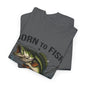 "Born to Fish Forced To Work" Unisex Heavy Cotton Tee - Perfect for Fishing Enthusiasts