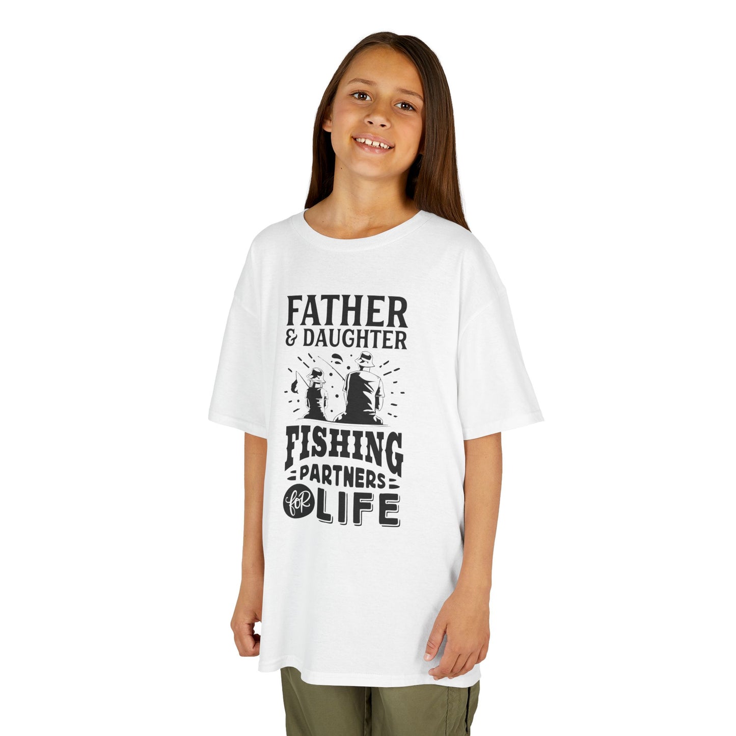 Father & Daughter Fishing Partners Life Kids Tee