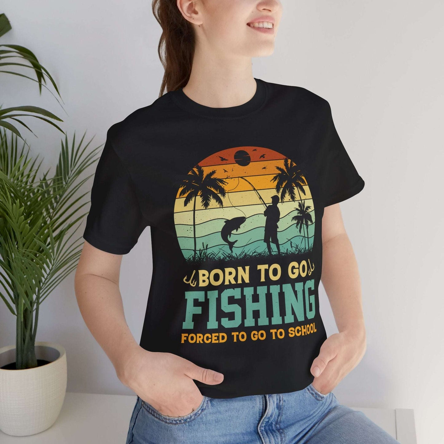 Fishing Vibes Graphic Tee - Born to Go Fishing