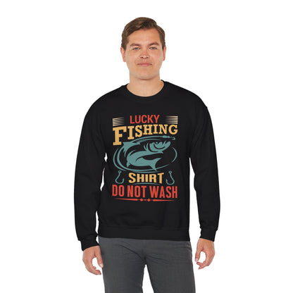 Lucky Fishing Crewneck Sweatshirt - Perfect Gift for Anglers