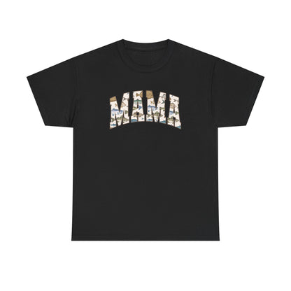 MAMA Fishing Design - Perfect for Everyday Wear & Gifts - Casual Unisex Heavy Cotton Tee with Camo