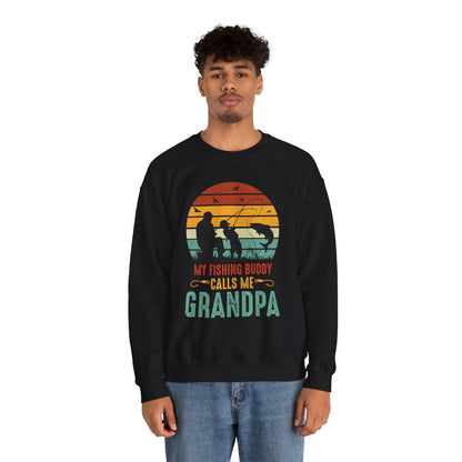 Grandpa Fishing Buddy Sweatshirt - Unisex Heavy Blend™ Crewneck