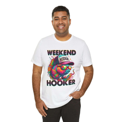 Weekend Hooker Graphic Tee - Fun Colorful Fish Design for Fishing Lovers
