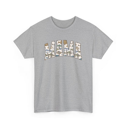 MAMA Fishing Distressed Design - Cool Unisex Heavy Cotton Tee with Casual Comfort for Every Occasion