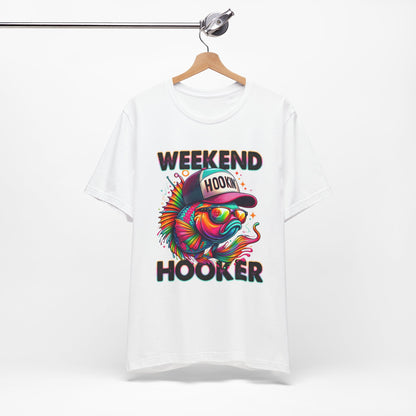 Weekend Hooker Graphic Tee - Fun Colorful Fish Design for Fishing Lovers