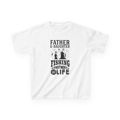 Father & Daughter Fishing Partners Life Kids Tee