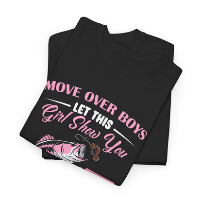 Move Over Boys Fishing Tee - Unisex Heavy Cotton Shirt for Anglers