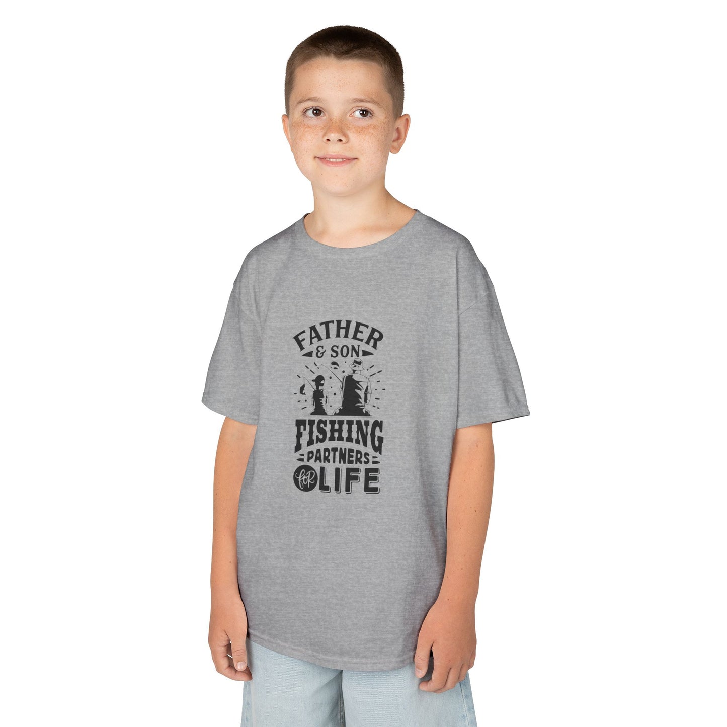 Father & Son Fishing Partners Life Kids Tee