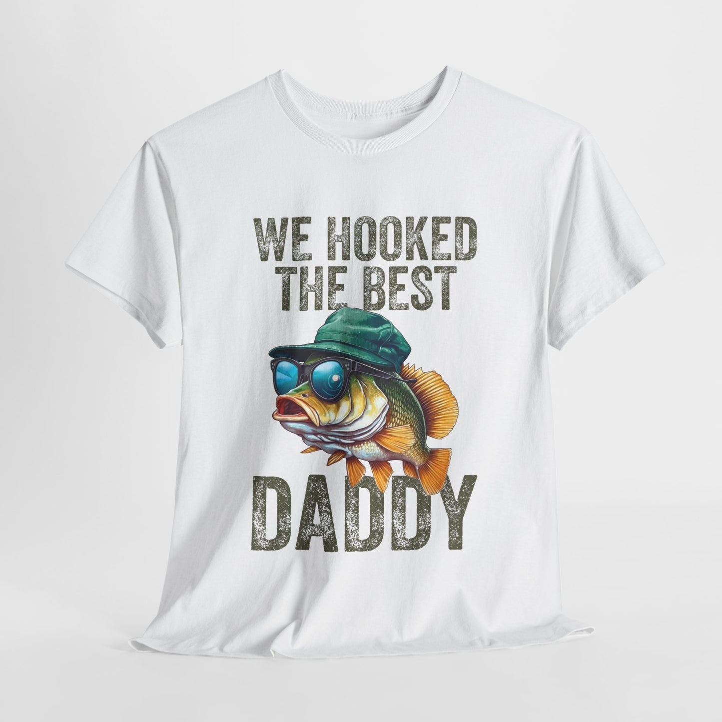 Fishing Dad Unisex Heavy Cotton Tee - We Hooked the Best Daddy Shirt
