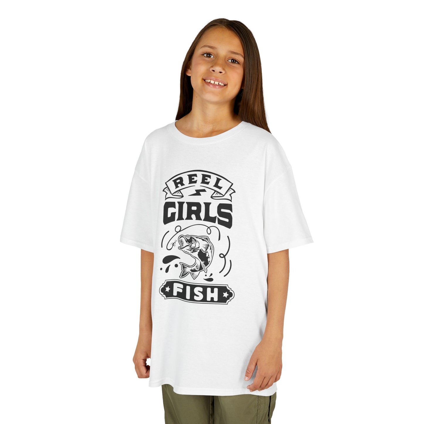 Reel Girls Fish Kids Heavy Cotton™ Tee - Fun Fishing T-Shirt for Young Anglers