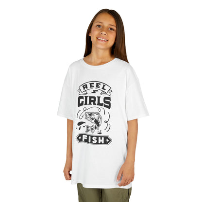 Reel Girls Fish Kids Heavy Cotton™ Tee - Fun Fishing T-Shirt for Young Anglers
