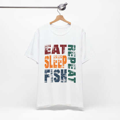Fishing Lifestyle Tee - Eat Sleep Repeat Graphic Shirt