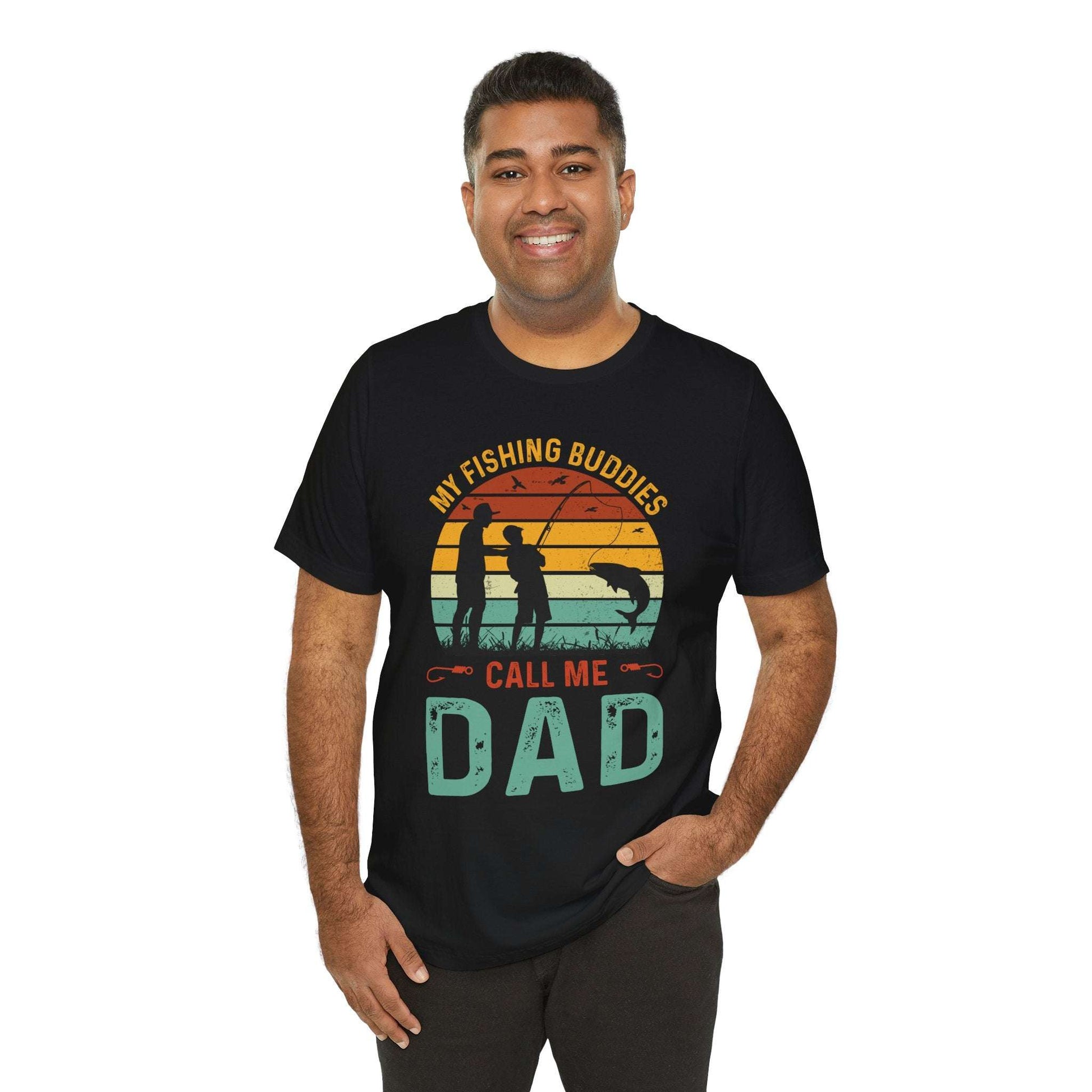 My Fishing Buddies Call Me Dad Tee - Unisex Short Sleeve Shirt for Father's Day & Outdoor Lovers