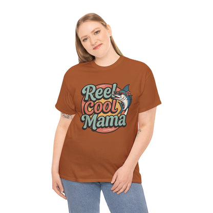 Reel Cool Mama Unisex Heavy Cotton Tee - Fun Fishing Graphic T-Shirt