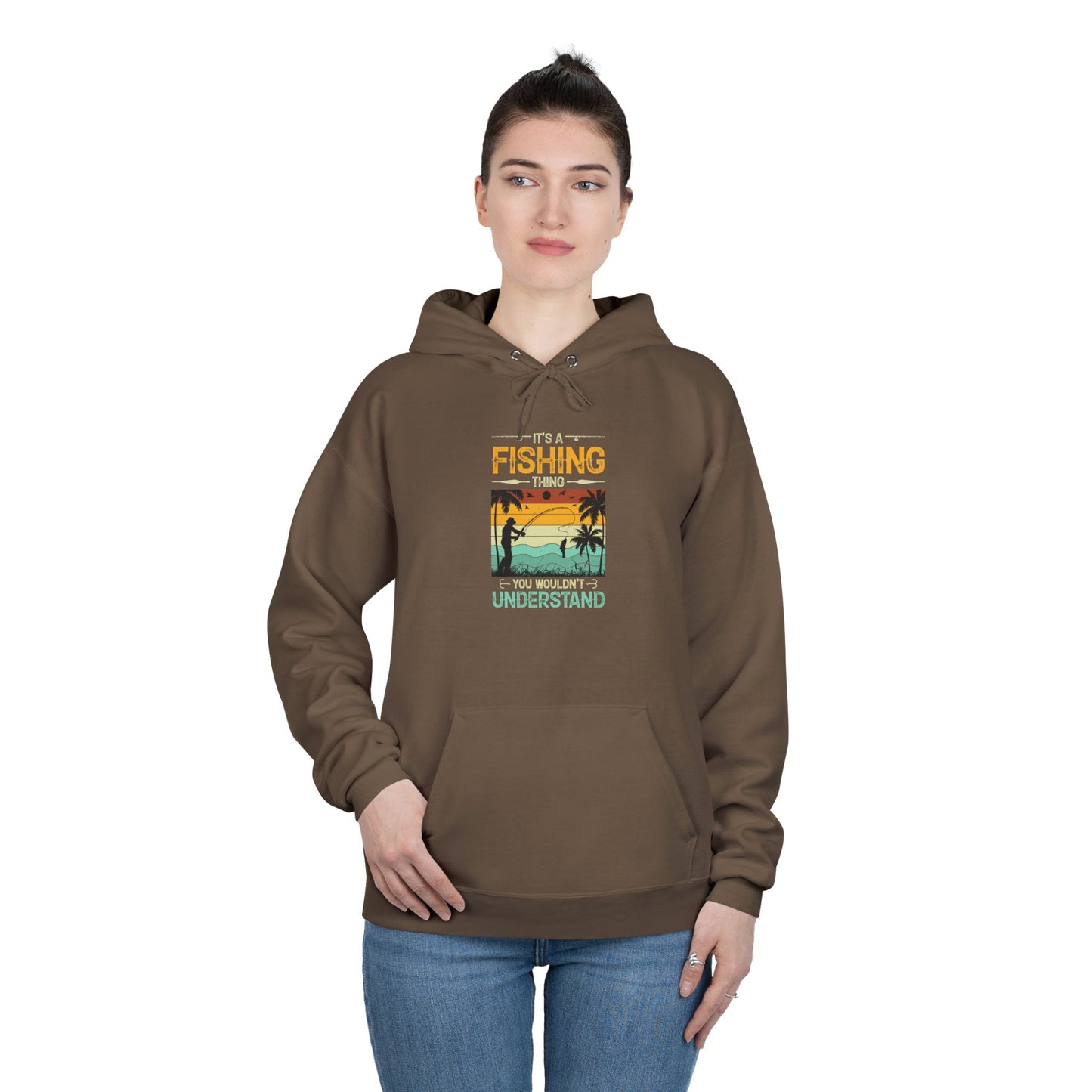 Fishing Humor Eco-Friendly Pullover Hoodie - Perfect Gift for Anglers