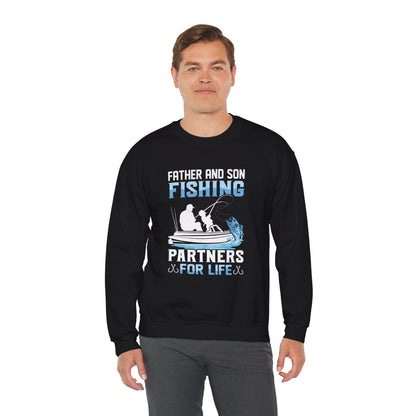 Fishing for Life Crewneck Sweatshirt - Ideal for Anglers & Outdoor Enthusiasts
